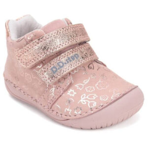 Pantofi copii fete din piele Barefoot DD Step, Roz – S070-52724
