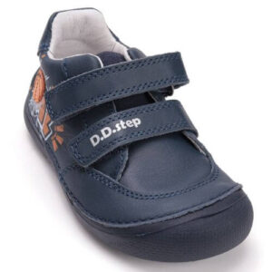 Pantofi copii baieti din piele Barefoot DD Step, Albastru – S063-52747