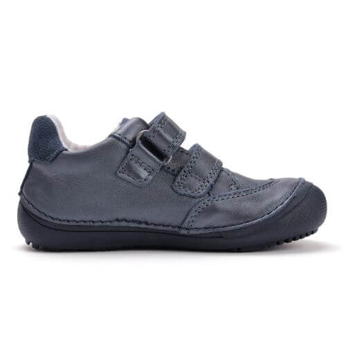 Pantofi copii fete din piele Barefoot DD Step, Albastru – S063-52564A