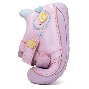 Pantofi copii fete din piele Barefoot DD Step, Roz – S070-61646A