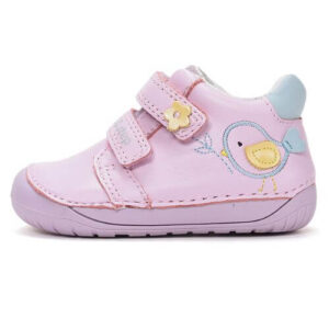 Pantofi copii fete din piele Barefoot DD Step, Roz – S070-61646A