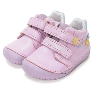 Pantofi copii fete din piele Barefoot DD Step, Roz – S070-61646A
