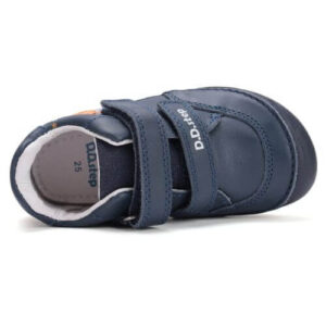 Pantofi copii baieti din piele Barefoot DD Step, Albastru – S063-52747