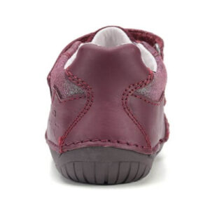 Pantofi copii fete din piele Barefoot DD Step, Visiniu – S070-52778B