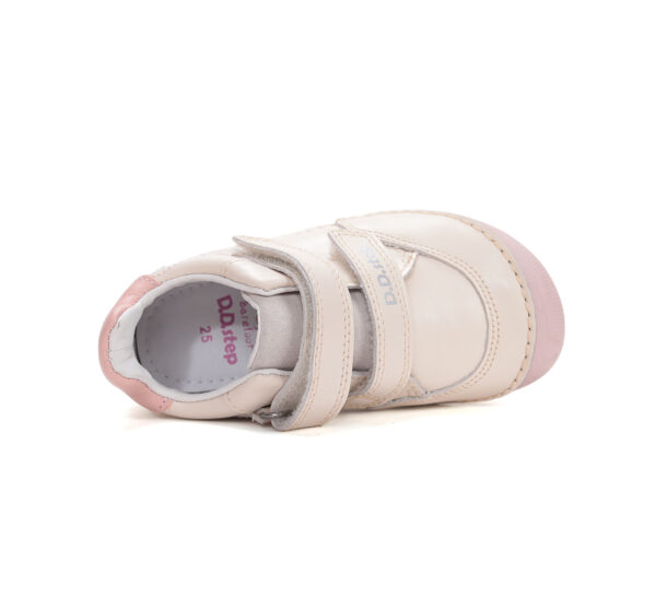 Pantofi copii fete din piele Barefoot DD Step, Alb – S063-61572A