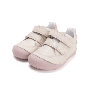 Pantofi copii fete din piele Barefoot DD Step, Alb – S063-61572A