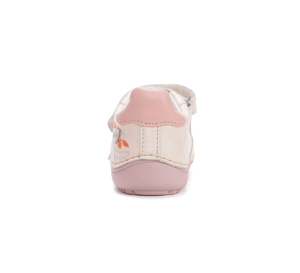 Pantofi copii fete din piele Barefoot DD Step, Alb – S063-61572A
