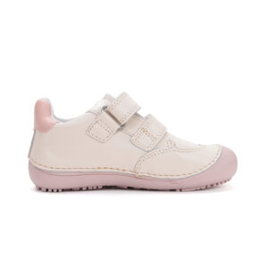 Pantofi copii fete din piele Barefoot DD Step, Alb – S063-61572A