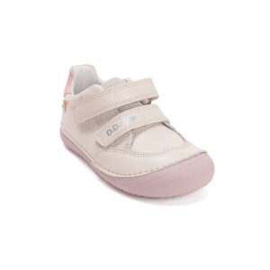 Pantofi copii fete din piele Barefoot DD Step, Alb – S063-61572A