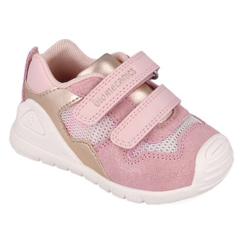 Pantofi copii fete din piele Biomecanics, Roz – 252120-D032