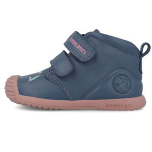 Pantofi copii fete din piele Biomecanics, model inalt, Albastru – 251106-A556