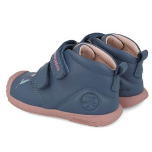 Pantofi copii fete din piele Biomecanics, model inalt, Albastru – 251106-A556