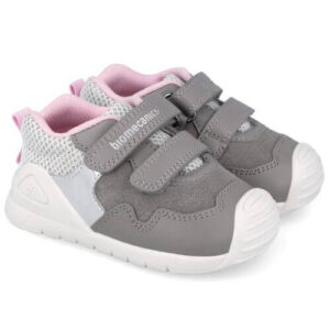 Pantofi copii fete din piele Biomecanics, Gri – 251110-A154