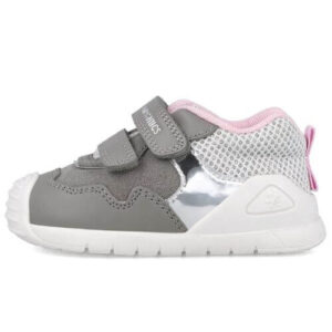 Pantofi copii fete din piele Biomecanics, Gri – 251110-A154