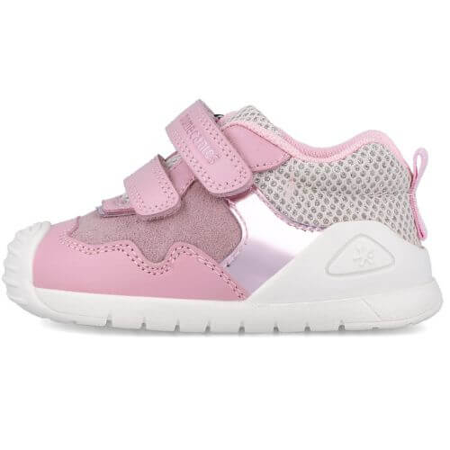 Pantofi copii fete din piele Biomecanics, Roz – 251110-B391