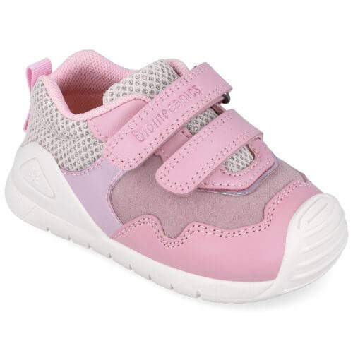 Pantofi copii fete din piele Biomecanics, Roz – 251110-B391