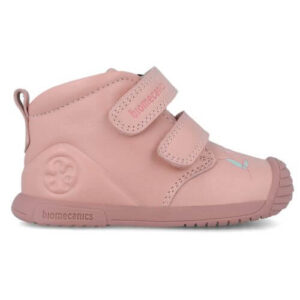 Pantofi copii fete din piele Biomecanics, model inalt, Roz – 251106-B193