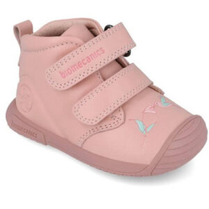 Pantofi copii fete din piele Biomecanics, model inalt, Roz – 251106-B193
