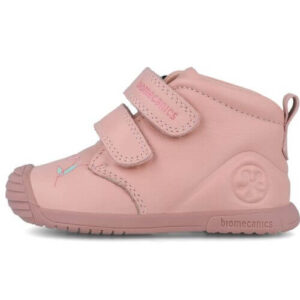 Pantofi copii fete din piele Biomecanics, model inalt, Roz – 251106-B193