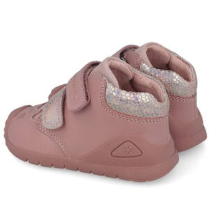 Pantofi copii fete din piele Biomecanics, model inalt, Roz – 251109-B159