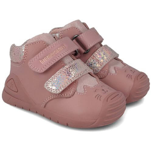 Pantofi copii fete din piele Biomecanics, model inalt, Roz – 251109-B159 Pantofi copii fete din piele Biomecanics, model inalt, Roz – 251109-B159