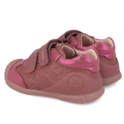 Pantofi copii fete din piele Biomecanics, Rosu – 251101-B859