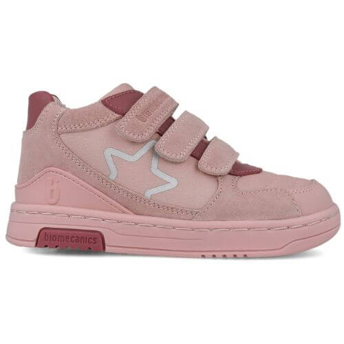 Pantofi copii fete din piele Biomecanics, Roz – 251225-B193
