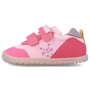 Pantofi copii fete calapod lat din textil Biomecanics, Roz – 252190-A032