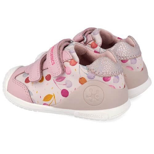 Pantofi copii fete din piele Biomecanics, Roz – 262102-A779