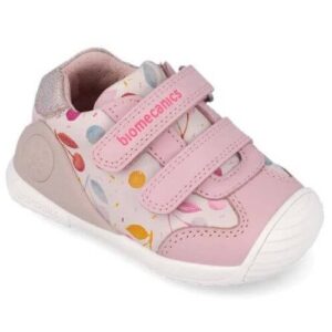 Pantofi copii fete din piele Biomecanics, Roz – 262102-A779