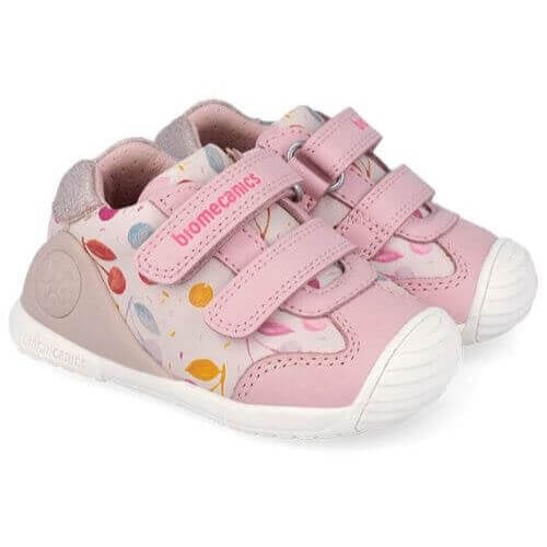 Pantofi copii fete din piele Biomecanics, Roz – 262102-A779