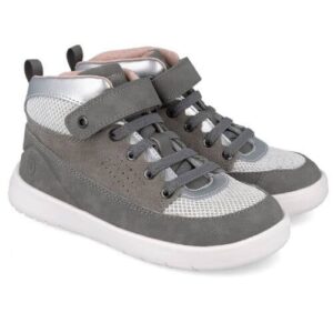 Pantofi copii fete din piele Biomecanics, Gri – 251232-A154