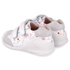 Pantofi copii fete din piele Biomecanics, Alb – 252100-B050