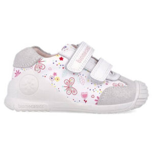 Pantofi copii fete din piele Biomecanics, Alb – 252100-B050