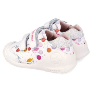 Pantofi copii fete din piele Biomecanics, Alb – 262102-B050