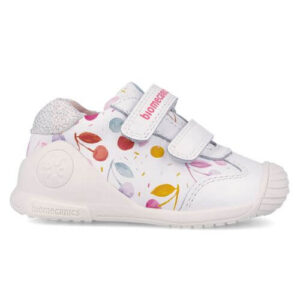 Pantofi copii fete din piele Biomecanics, Alb – 262102-B050