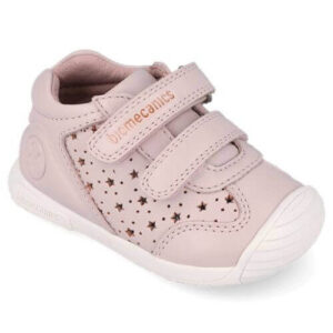 Pantofi copii fete din piele Biomecanics, Roz – 262101-A779