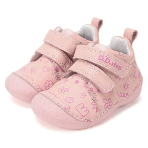 Pantofi copii fete din piele DD Step, Roz – S015-61675A