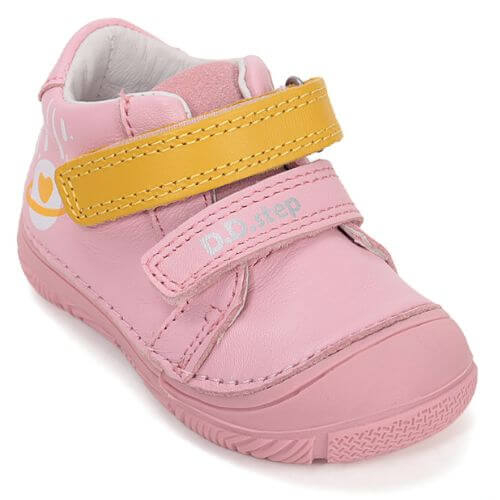 Pantofi copii fete din piele DD Step, Roz – S082-61694A