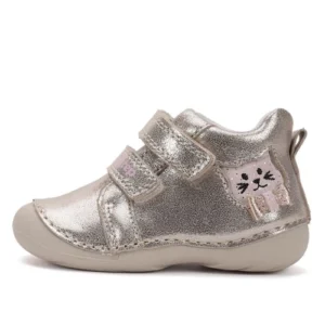 Pantofi copii fete din piele DD Step, Sampanie – S015-52412B