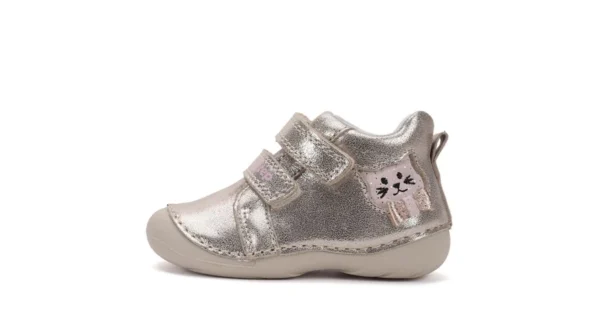 Pantofi copii fete din piele DD Step, Sampanie – S015-52412B