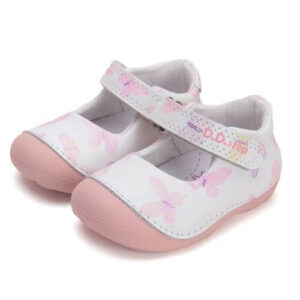 Balerini copii fete din piele DD Step, Alb – H015-51291