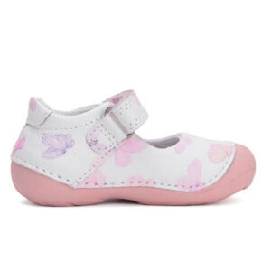 Balerini copii fete din piele DD Step, Alb – H015-51291