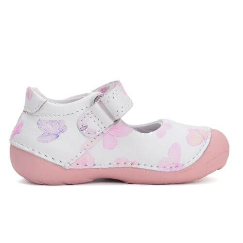 Balerini copii fete din piele DD Step, Alb – H015-51291