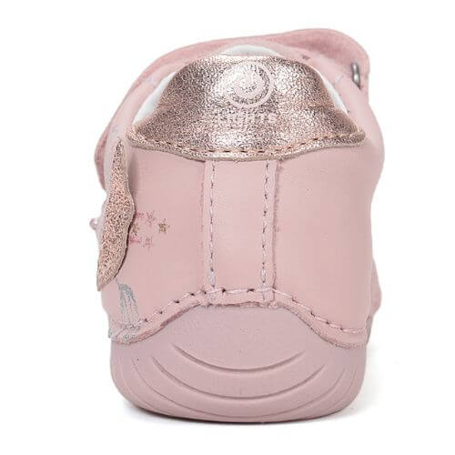 Pantofi copii fete din piele DD Step cu LED, Roz – S050-61970A