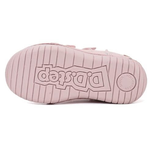 Pantofi copii fete din piele DD Step cu LED, Roz – S050-61970A