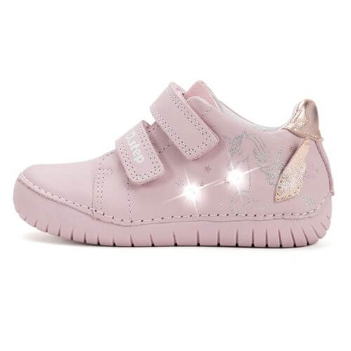 Pantofi copii fete din piele DD Step cu LED, Roz – S050-61970A Pantofi copii fete din piele DD Step cu LED, Roz – S050-61970A