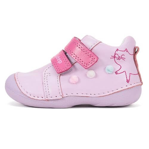 Pantofi copii fete din piele DD Step, Roz – S015-61267