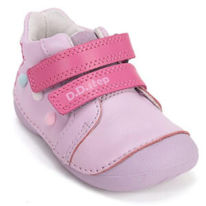 Pantofi copii fete din piele DD Step, Roz – S015-61267