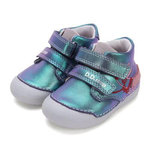 Pantofi copii fete din piele DD Step, Violet – S066-51160A